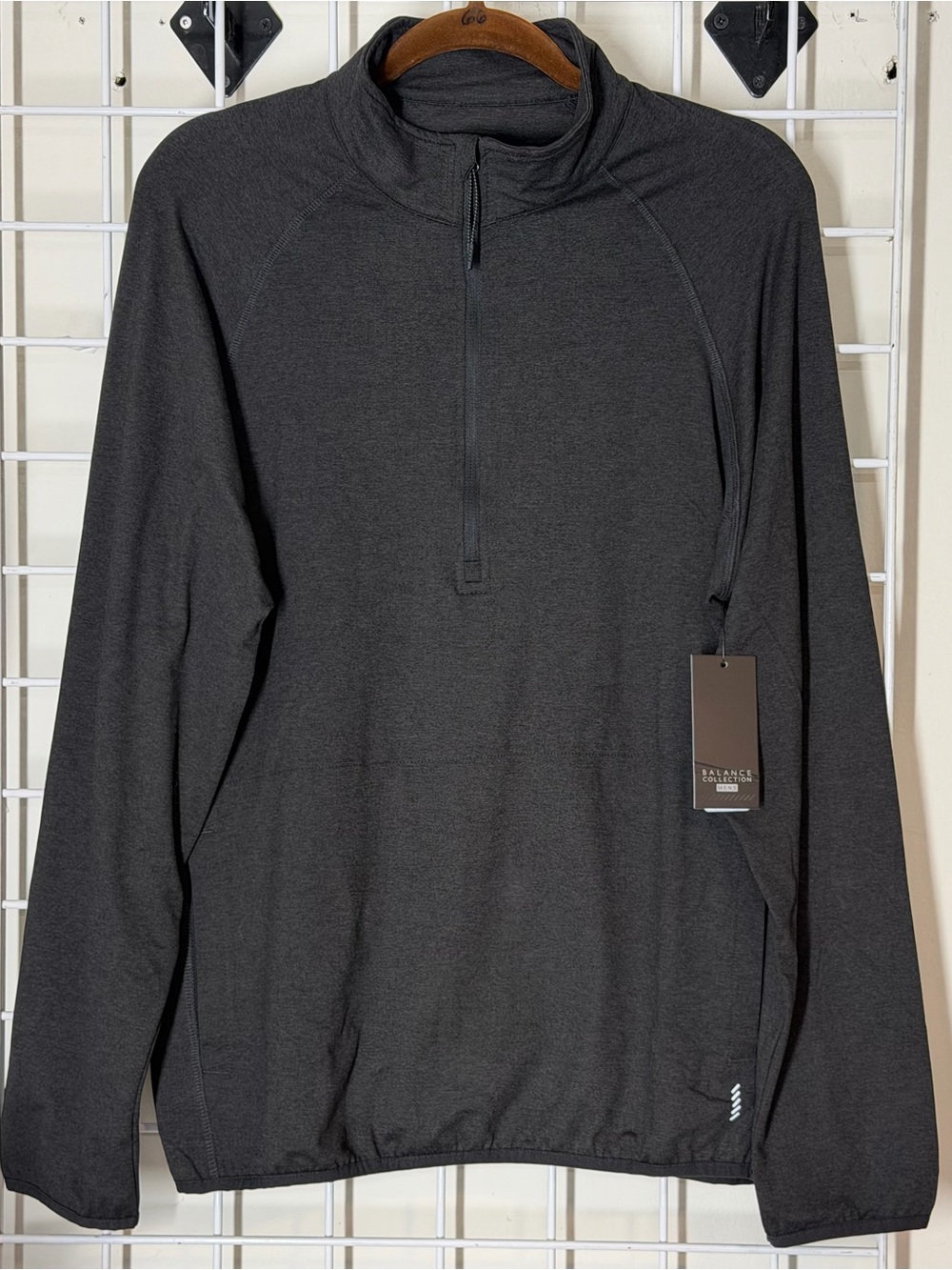 Balance Collection Men's 1/2 Zip-Up Performance Sweater - Black Size Large NWT
